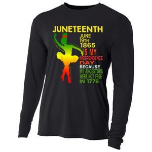 Juneteenth Independence Black Dancer Girl Ballerina Cooling Performance Long Sleeve Crew