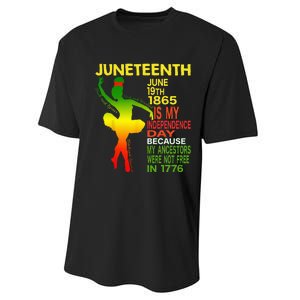 Juneteenth Independence Black Dancer Girl Ballerina Performance Sprint T-Shirt