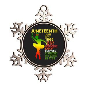 Juneteenth Independence Black Dancer Girl Ballerina Metallic Star Ornament