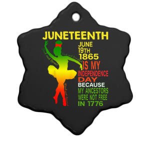 Juneteenth Independence Black Dancer Girl Ballerina Ceramic Star Ornament