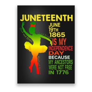 Juneteenth Independence Black Dancer Girl Ballerina Poster