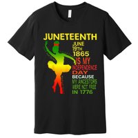 Juneteenth Independence Black Dancer Girl Ballerina Premium T-Shirt