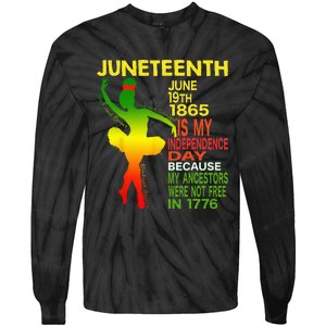 Juneteenth Independence Black Dancer Girl Ballerina Tie-Dye Long Sleeve Shirt