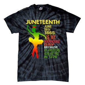 Juneteenth Independence Black Dancer Girl Ballerina Tie-Dye T-Shirt