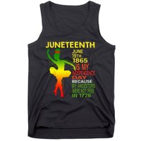 Juneteenth Independence Black Dancer Girl Ballerina Tank Top