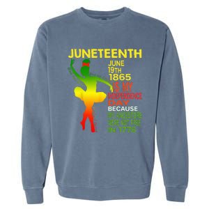 Juneteenth Independence Black Dancer Girl Ballerina Garment-Dyed Sweatshirt