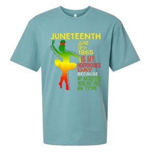 Juneteenth Independence Black Dancer Girl Ballerina Sueded Cloud Jersey T-Shirt