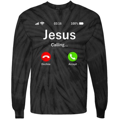 Jesus Is Calling Christian Tie-Dye Long Sleeve Shirt