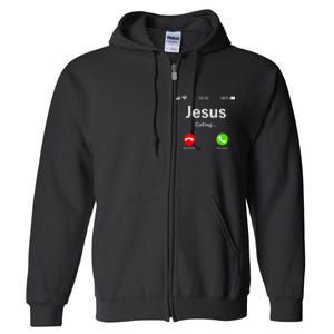 Jesus Is Calling Christian Full Zip Hoodie