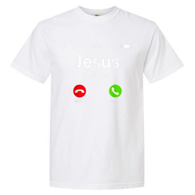 Jesus Is Calling Christian Garment-Dyed Heavyweight T-Shirt