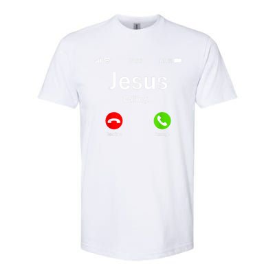 Jesus Is Calling Christian Softstyle® CVC T-Shirt