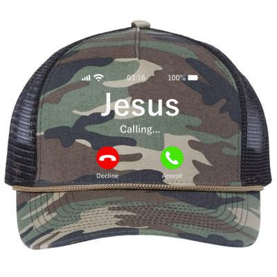 Jesus Is Calling Christian Retro Rope Trucker Hat Cap