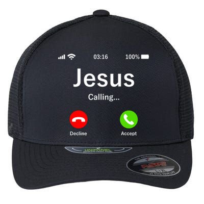 Jesus Is Calling Christian Flexfit Unipanel Trucker Cap