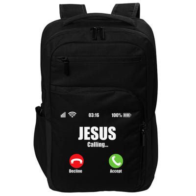 Jesus Is Calling Christian Cross Modern Believe Impact Tech Backpack