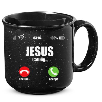 Jesus Is Calling Christian Cross Modern Believe 15oz Campfire Ceramic Mug