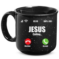 Jesus Is Calling Christian Cross Modern Believe 15oz Campfire Ceramic Mug