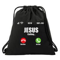 Jesus Is Calling Christian Cross Modern Believe Drawstring Bag