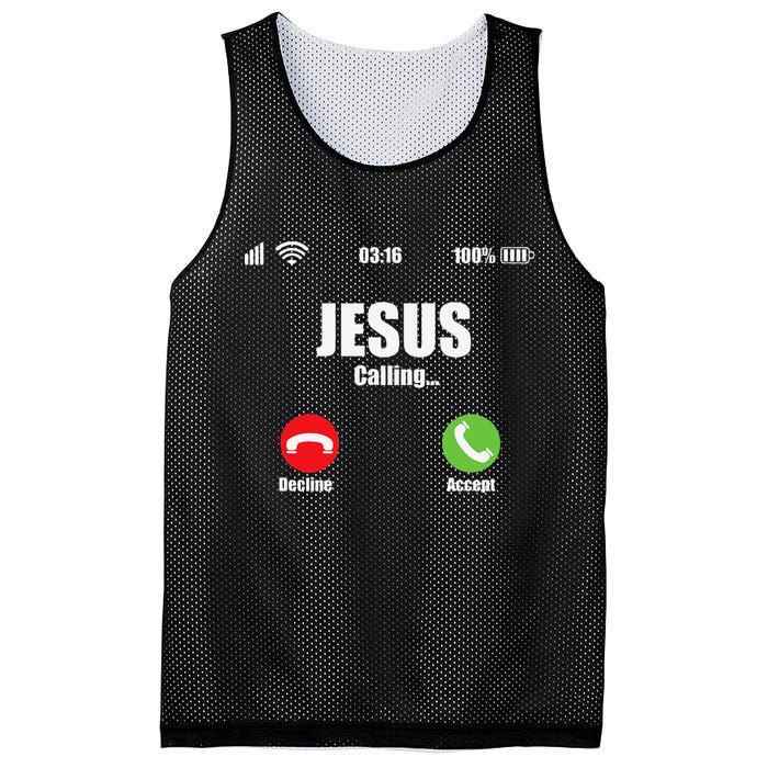Jesus Is Calling Christian Cross Modern Believe Mesh Reversible Basketball Jersey Tank