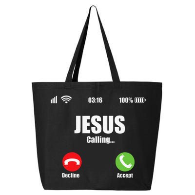 Jesus Is Calling Christian Cross Modern Believe 25L Jumbo Tote