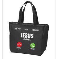 Jesus Is Calling Christian Cross Modern Believe Zip Tote Bag