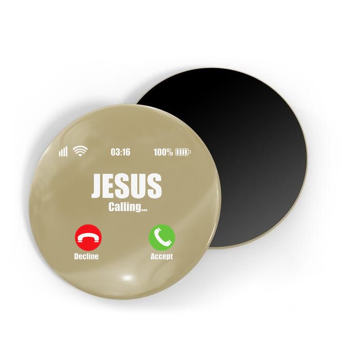 Jesus Is Calling Christian Cross Modern Believe Magnet