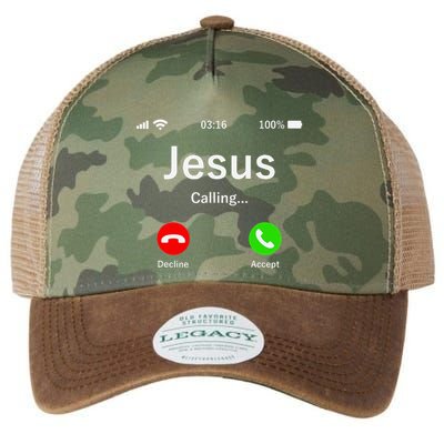 Jesus Is Calling Christian Legacy Tie Dye Trucker Hat