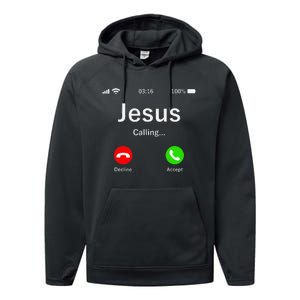 Jesus Is Calling Christian Performance Fleece Hoodie