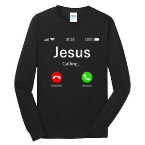 Jesus Is Calling Christian Tall Long Sleeve T-Shirt