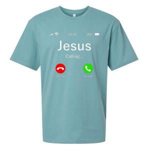 Jesus Is Calling Christian Sueded Cloud Jersey T-Shirt