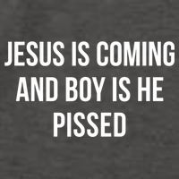 Jesus Is Coming And Boy Is He Pissed Vector Backpack