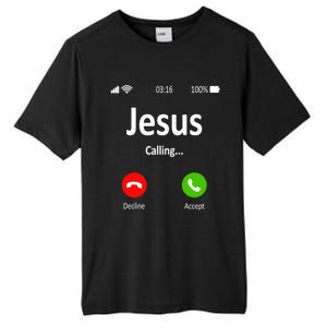 Jesus Is Calling Christian Gift Tall Fusion ChromaSoft Performance T-Shirt