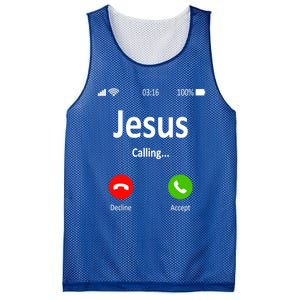 Jesus Is Calling Christian Gift Mesh Reversible Basketball Jersey Tank