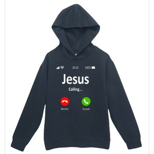 Jesus Is Calling Christian Gift Urban Pullover Hoodie