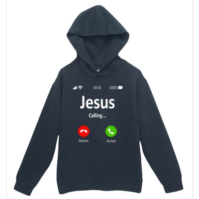 Jesus Is Calling Christian Gift Urban Pullover Hoodie