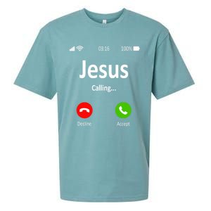 Jesus Is Calling Christian Gift Sueded Cloud Jersey T-Shirt