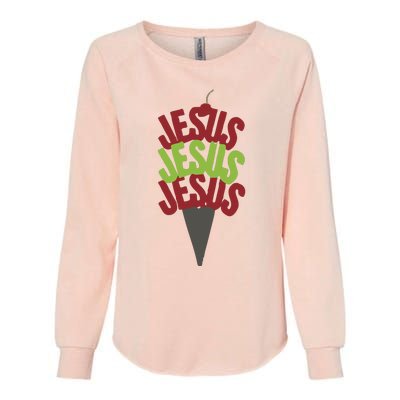 Jesus Ice Cream Womens California Wash Sweatshirt