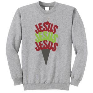 Jesus Ice Cream Tall Sweatshirt