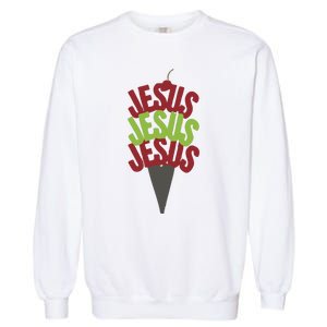 Jesus Ice Cream Garment-Dyed Sweatshirt