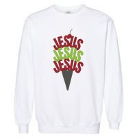 Jesus Ice Cream Garment-Dyed Sweatshirt