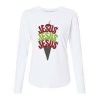 Jesus Ice Cream Womens Cotton Relaxed Long Sleeve T-Shirt