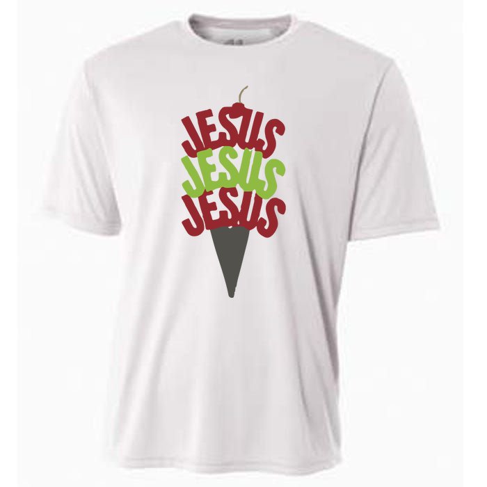 Jesus Ice Cream Cooling Performance Crew T-Shirt