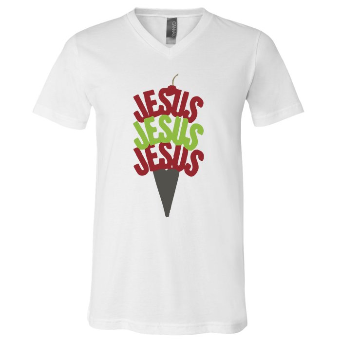 Jesus Ice Cream V-Neck T-Shirt