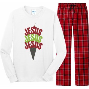 Jesus Ice Cream Long Sleeve Pajama Set