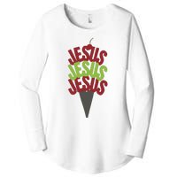 Jesus Ice Cream Women's Perfect Tri Tunic Long Sleeve Shirt