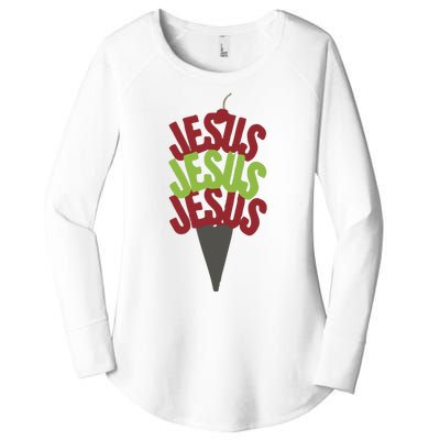 Jesus Ice Cream Women's Perfect Tri Tunic Long Sleeve Shirt