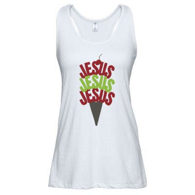 Jesus Ice Cream Ladies Essential Flowy Tank