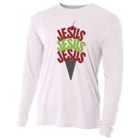 Jesus Ice Cream Cooling Performance Long Sleeve Crew