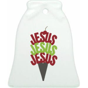 Jesus Ice Cream Ceramic Bell Ornament