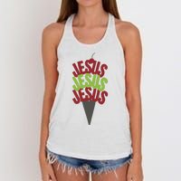 Jesus Ice Cream Women's Knotted Racerback Tank