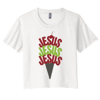 Jesus Ice Cream Women's Crop Top Tee